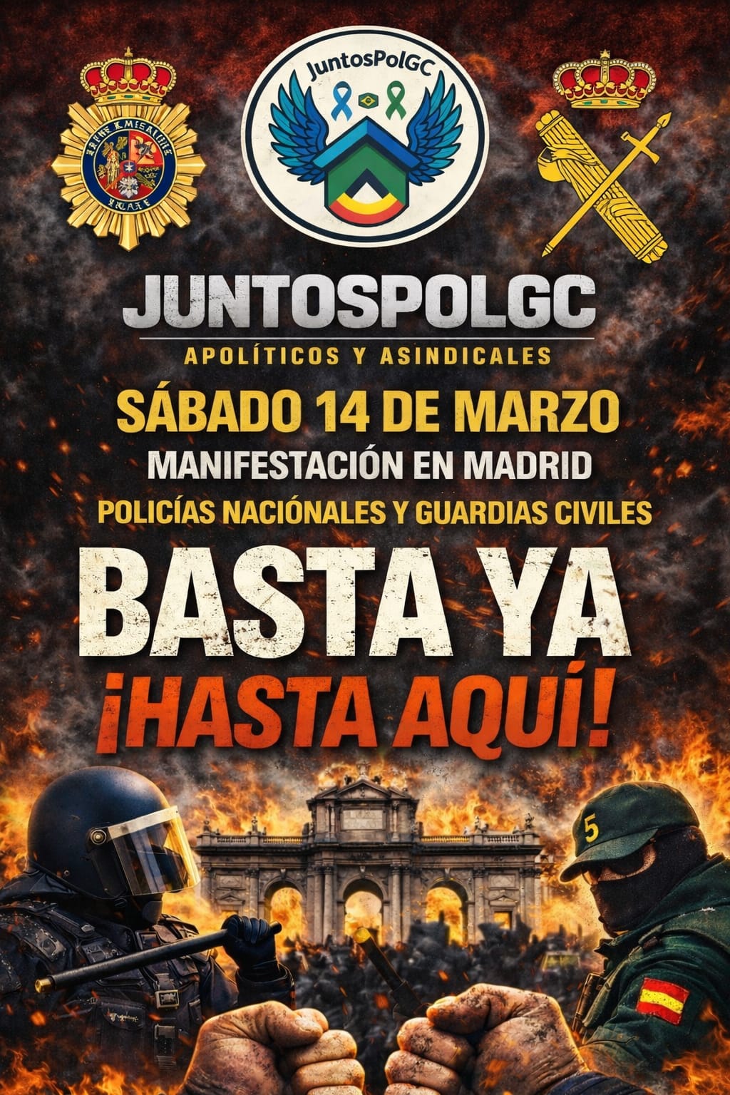 Manifestación Guardia Civil Policía Nacional
